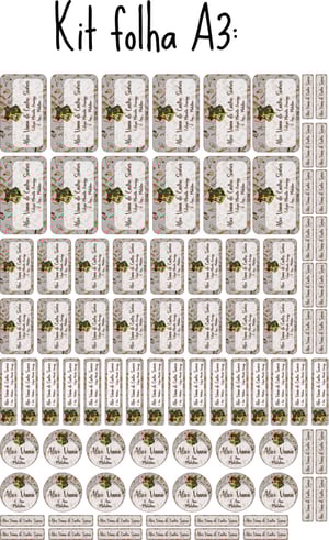 Etiqueta Escolar DTF UV Kit 1