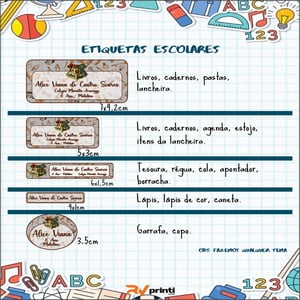 Etiqueta Escolar DTF UV Kit 1