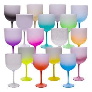 TAÇA GIN JATEADA Plástico Transparente  1 COR   