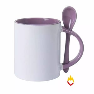 Caneca C/ Colher Reta - 325ml