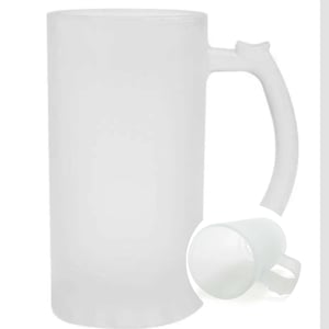 Caneca de Chopp - Vidro Fosco - 475ml Cerâmica     