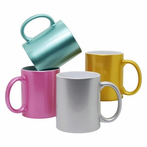 Caneca Perolada - 325ml Cerâmica     