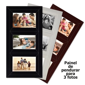 MOLDURA - ACETATO 3 FOTOS - 10X15CM - RETANGULAR      