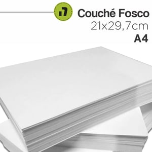 COUCHÊ A4 - 260g 260g 21x29,7cm  IMPRESSÃO A LASER  