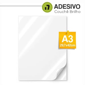 COUCHÊ ADESIVO A3 170g 30X42  IMPRESSÃO LASER  