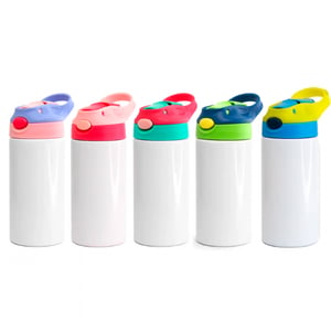 Garrafa de Inox - 350ml - Kids - Térmica - Parede Dupla - Tampa Automática      