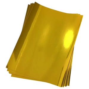ADESIVO VINIL DOURADO - A4 Impressão Jato de tinta corante ou pigmentada 21x29,7cm   Corte reto 