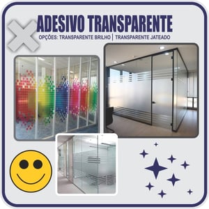 Adesivo Transparente M² Transparente    Sem acabamento 