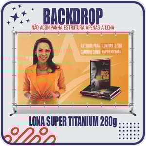 BACKDROP SUPER TITANIUM 280g Lona 440g | M² |   Dobra e Ilhós 