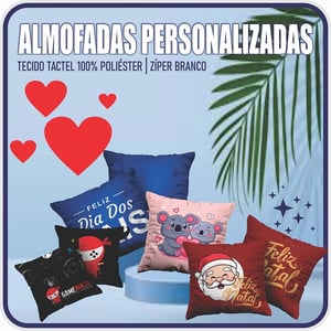 ALMOFADA TACTEL Tactel 100% Poliéster |     Zíper Branco