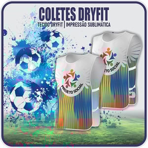 COLETES DRYFIT Tecido DryFit 100% Poliéster  Sublimação |   PEÇA SEU GABARITO