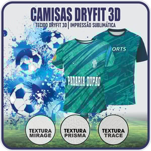 Camisa Dri Fit 3D Tecido DryFit 3D  Sublimação |   