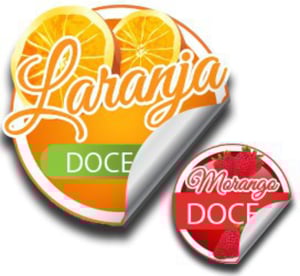 Adesivo Redondo 3x3cm Vinil Personalizado 4x0  meio corte sem refile (pronto para destacar) 