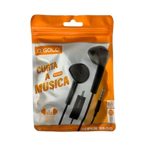 Fone de Ouvido Gold saquinho      