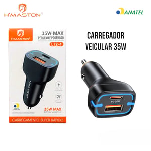 Caixinha de Carregador Carro 35W MAX      