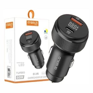 Caixinha de Carregador Carro 9.1A 60w com LED      
