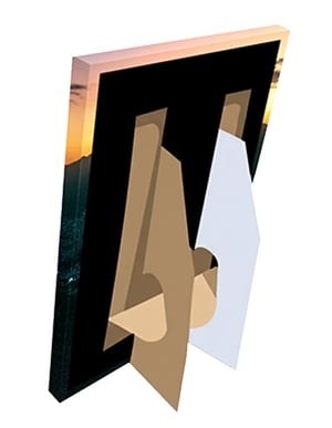 Poster com Borda Espelhada - Botafogo - Para Montar*