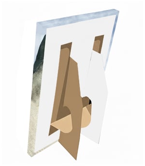 Poster com Borda Espelhada - Cabeça Cristo - Para Montar*