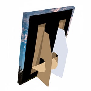 EM BREVE! AGUARDEM! Poster com Borda Espelhada - Nuvem Rosa - Para montar