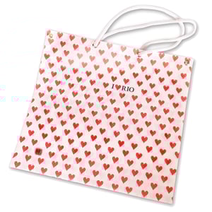 Especial - Bolsa Lona Furadinha Branca - Design Exclusivo - I LOVE RIO