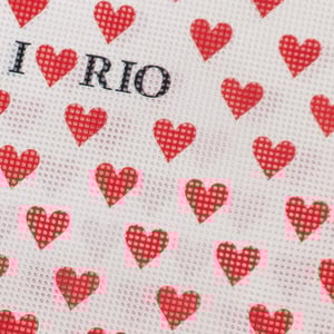 Especial - Bolsa Lona Furadinha Branca - Design Exclusivo - I LOVE RIO