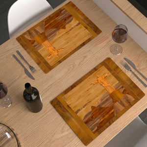 Lindo Jogo Americano - Madeira Escura