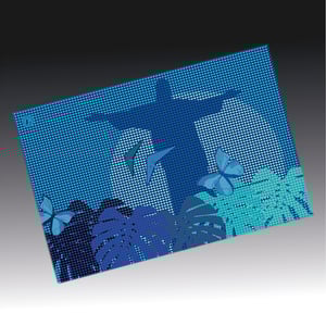 Lindo Jogo Americano - Asa Delta Impresso sobre PP Polipropileno 30,5x45cm. Impressão UV a 4/0 cores. Serigrafia no verso.  Corte Especial, As Asas Deltas fazem parte da paisagem carioca! Original presente para qualquer momento.