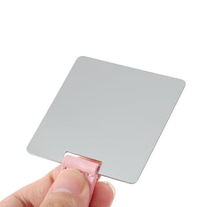 Espelho de Aço Inox Quadrado com Estojo