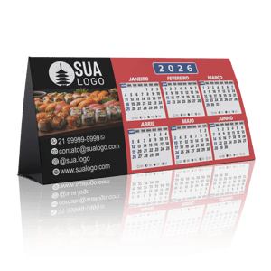 Calendário de Mesa Triangular
