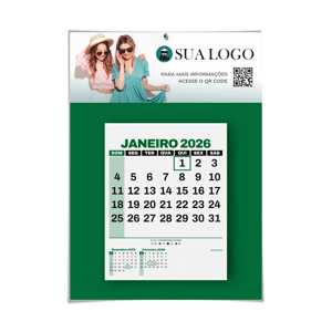 Calendário de parede com folha destacável A3