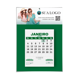 Calendário de parede com folha destacável A3