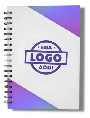 Caderno A5 100 Folhas Capa Dura (A5) 148x210mm  Laminação Brilho ou Fosco Encadernação Wire-O 