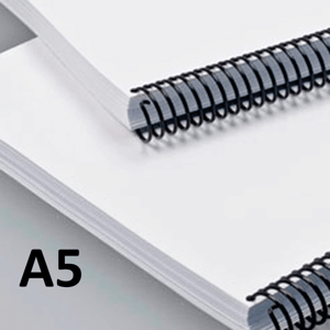 Encadernação Espiral A5 Espiral e Capas em PVC (A5) 148x210mm    