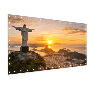 LONA COM ILHOS lona Front 200X70CM Lona reforçada com ilhos   Lona reforçada com ilhos de alumínio 