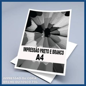Impressão ou Cópia laser a-4 frente e Verso PB  210x297 mm 1x1   