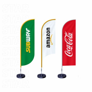 WindBanner 2,70m Estrutura Alumínio 270x65cm 4x4 cores CMYK Tecido Com Base + Haste Tecido 2.02m. Confira o gabarito antes de enviar sua arte.