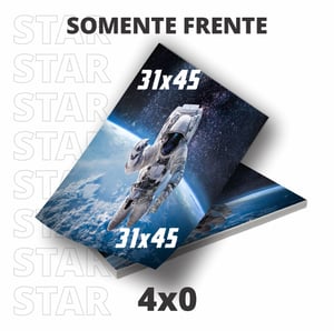 Cartaz 250g Folha Couchê Brilho 31x45cm 4x0 cores CMYK Impressão Laser Sem refile 