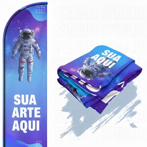 Tecido WindBanner 2,50m  250x65cm 4x4 cores CMYK Tecido  