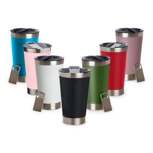 Copo Térmico de Aço Inoxidável - 475ml Aço Inoxidável  1x0 - Impressao a Laser Aço Inoxidável Aço Inoxidável 