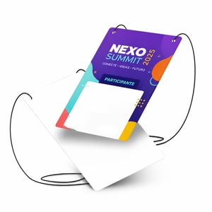 Credencial para Eventos - Papel Couchê Triplex 250g Couchê Triplex 250g 9x14cm 4x0  Corte Reto Cordão Rabo de Rato