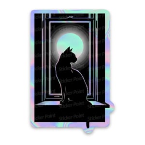 MOON CAT Vinil 7~9 cm 4x0 Corte Total Tinta Eco Solvente Holográfico