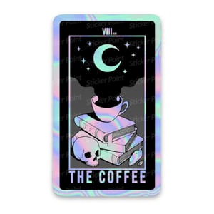 THE COFFEE Vinil 7~9 cm 4x0 Corte Total Tinta Eco Solvente Holográfico