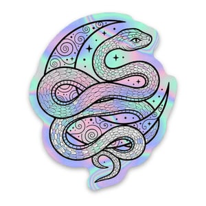 MOON SNAKE Vinil 7~9 cm 4x0 Corte Total Tinta Eco Solvente Holográfico