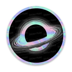HOLO SATURN Vinil 7~9 cm 4x0 Corte Total Tinta Eco Solvente Holográfico