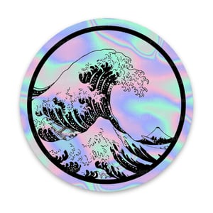 JAPAN WAVES Vinil 7~9 cm 4x0 Corte Total Tinta Eco Solvente Holográfico