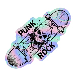 SKATE ROCK Vinil 7~9 cm 4x0 Corte Total Tinta Eco Solvente Holográfico