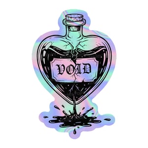 HEART POTION Vinil 7~9 cm 4x0 Corte Total Tinta Eco Solvente Holográfico