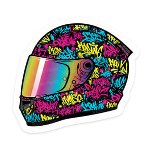 CAPACETE Vinil 7~8 cm 4x0 Corte Total Tinta Eco Solvente Fosco