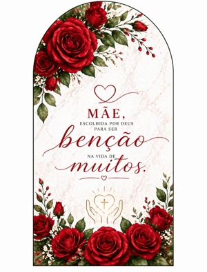 Capa Decoração Dia das Mães Painel Romano - Veste Fácil