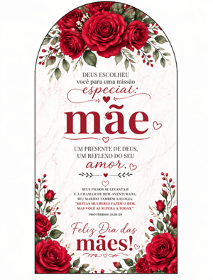 Capa Decoração Dia das Mães Painel Romano - Veste Fácil